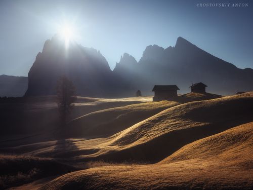 Утро в Доломитах