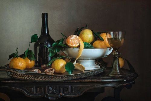 Вино и мандарины