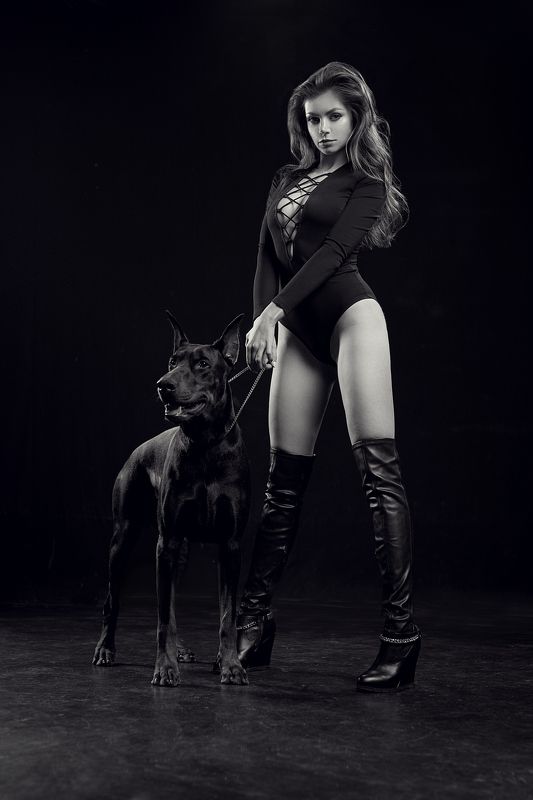 35mm, portrait, girl, beauty, retouch, posing, model, studio, photography, fitness, lingerie, sexy, sigma, sony, a7iii, a7m3, art, light, hair, bazarov, glamour, fashionable, elegant, fashion, style, pretty, awesome Doberman project фото превью