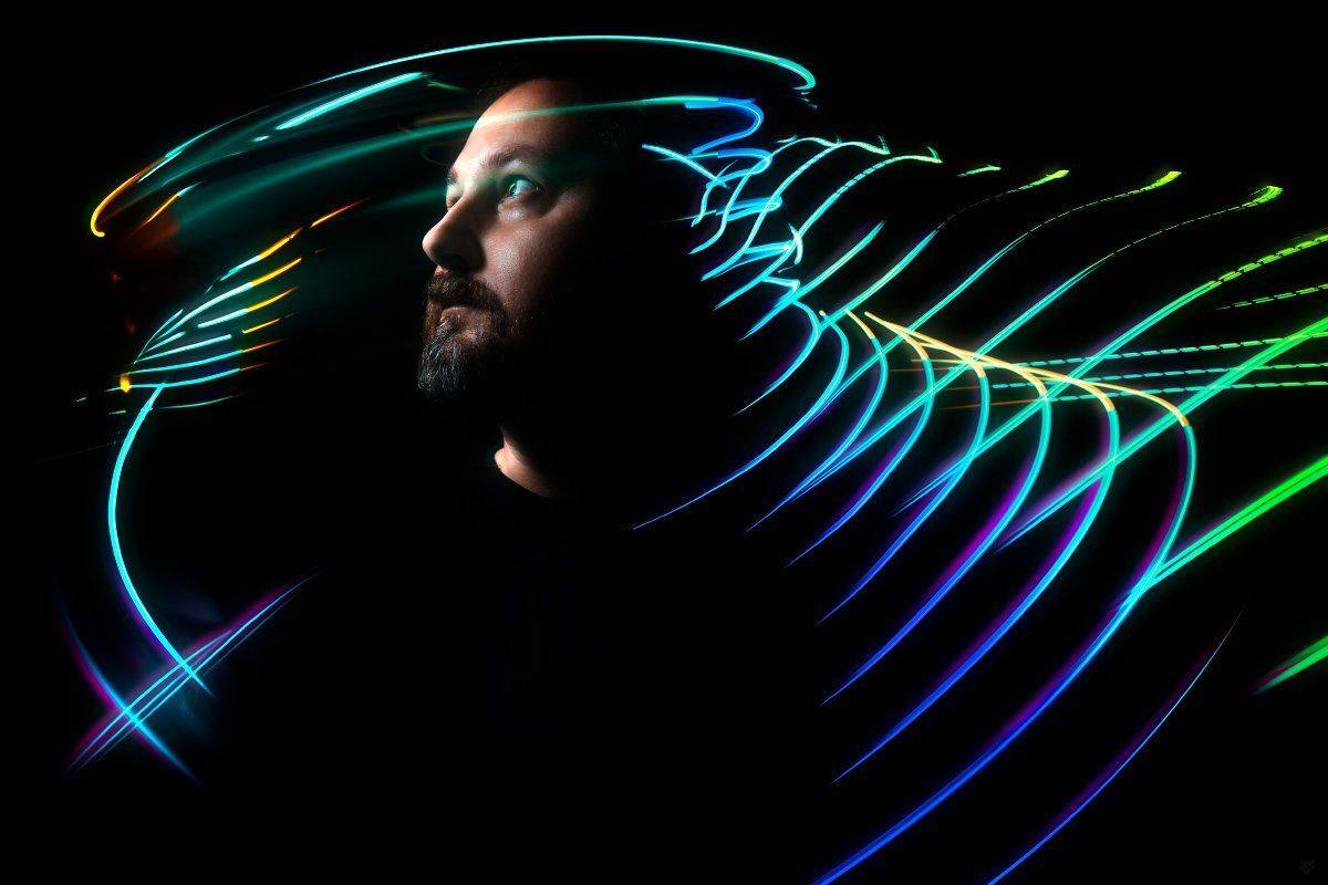 self-portrait, selfie, strobist, lightpainting, Wojciech Grzanka