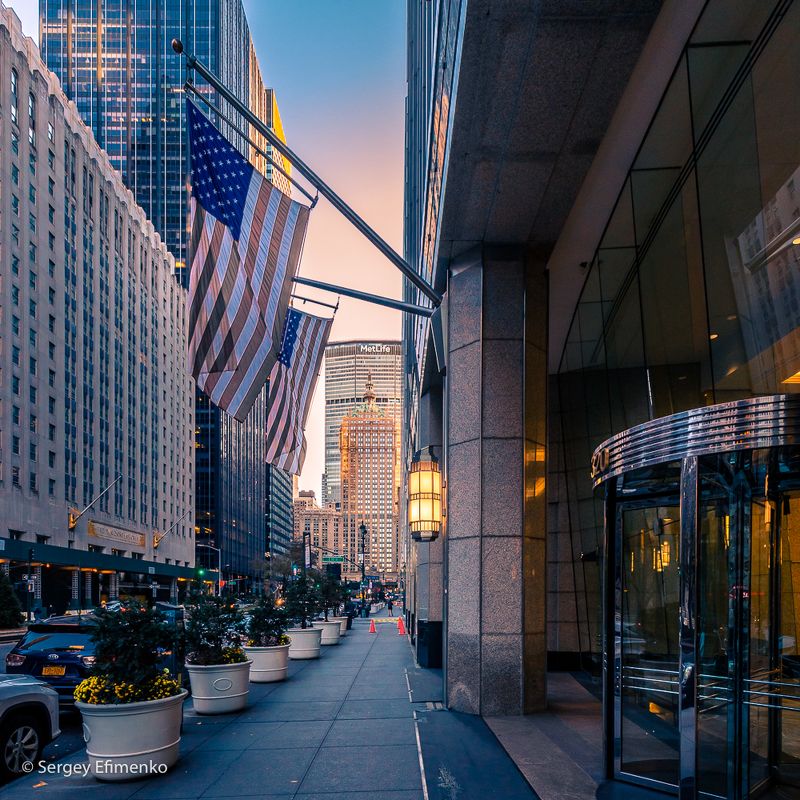 город нью-йорк street new york Manhattan evenings фото превью