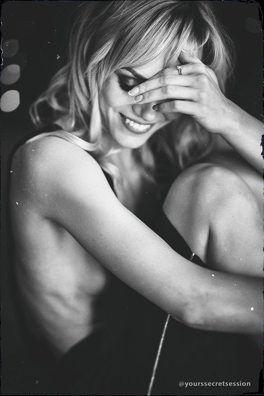 ню, девушка, портрет, чб Кэт фото превью