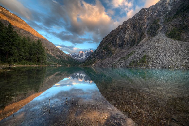 шавлинское озеро.   горный алтай. Ещё один вечер в горах фото превью
