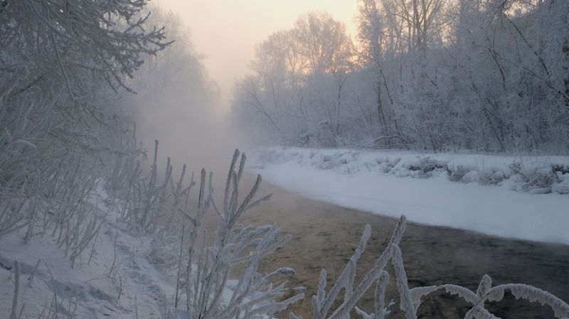 Морозное утро фото превью