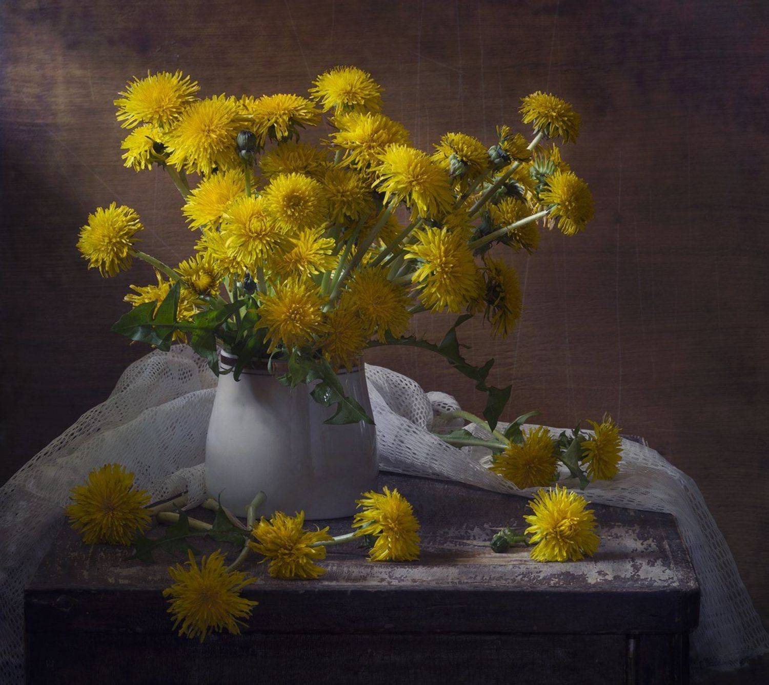 натюрморт,одуванчики, Елена Рубинская