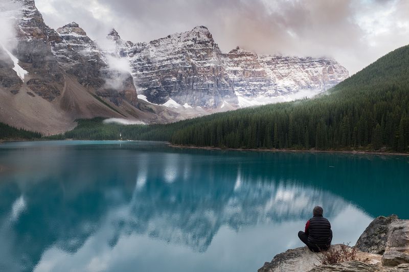 moraine, sunrise, colors МОРЕЙН УТРОМ фото превью