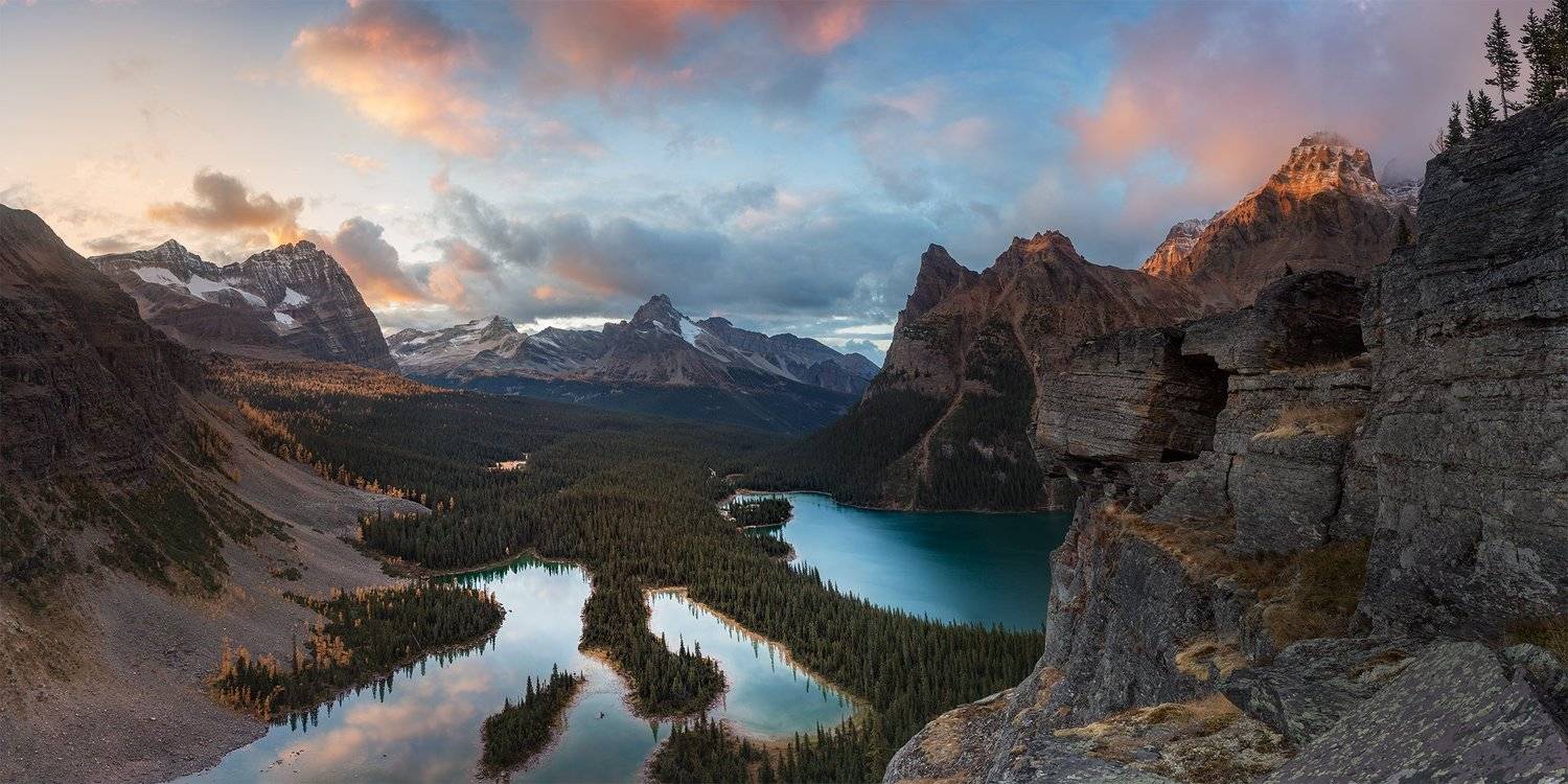 ohara, yoho, lake, sunset, Evgeny Chertov