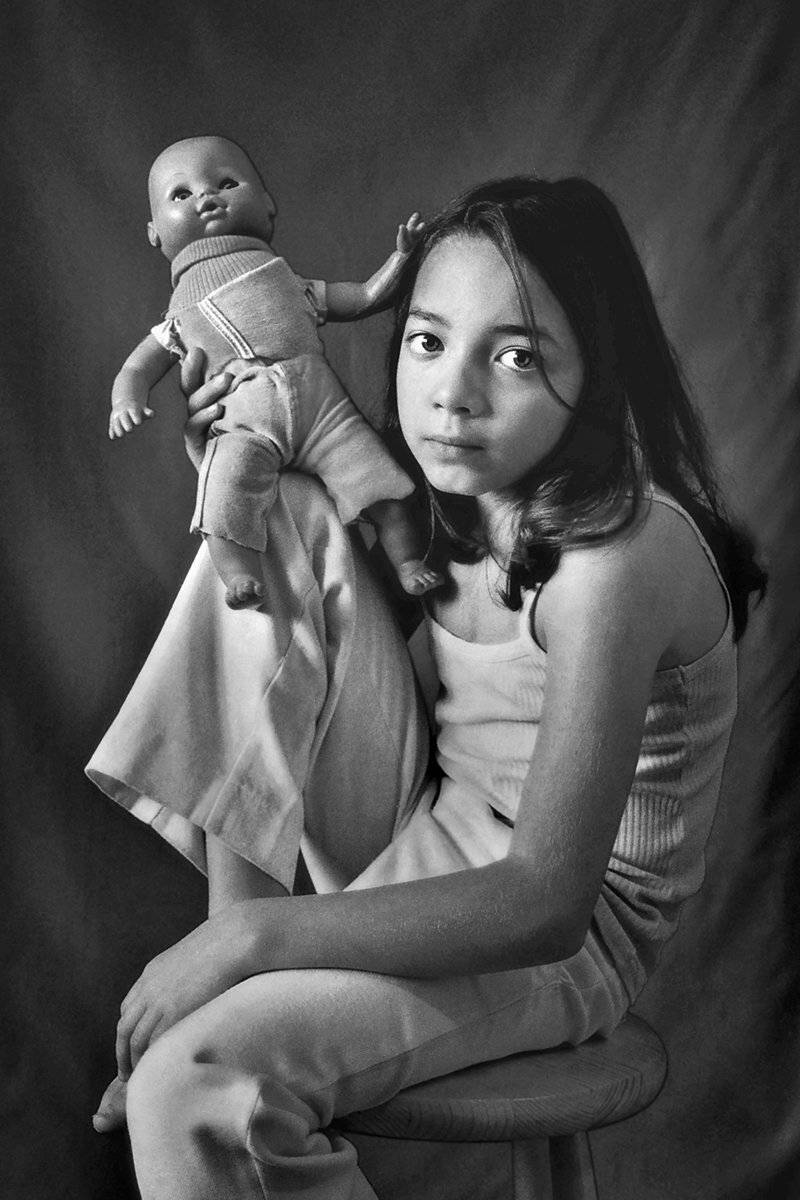 портрет, девочка, глаза, взгляд, чб, апатиты, Николай Смоляк