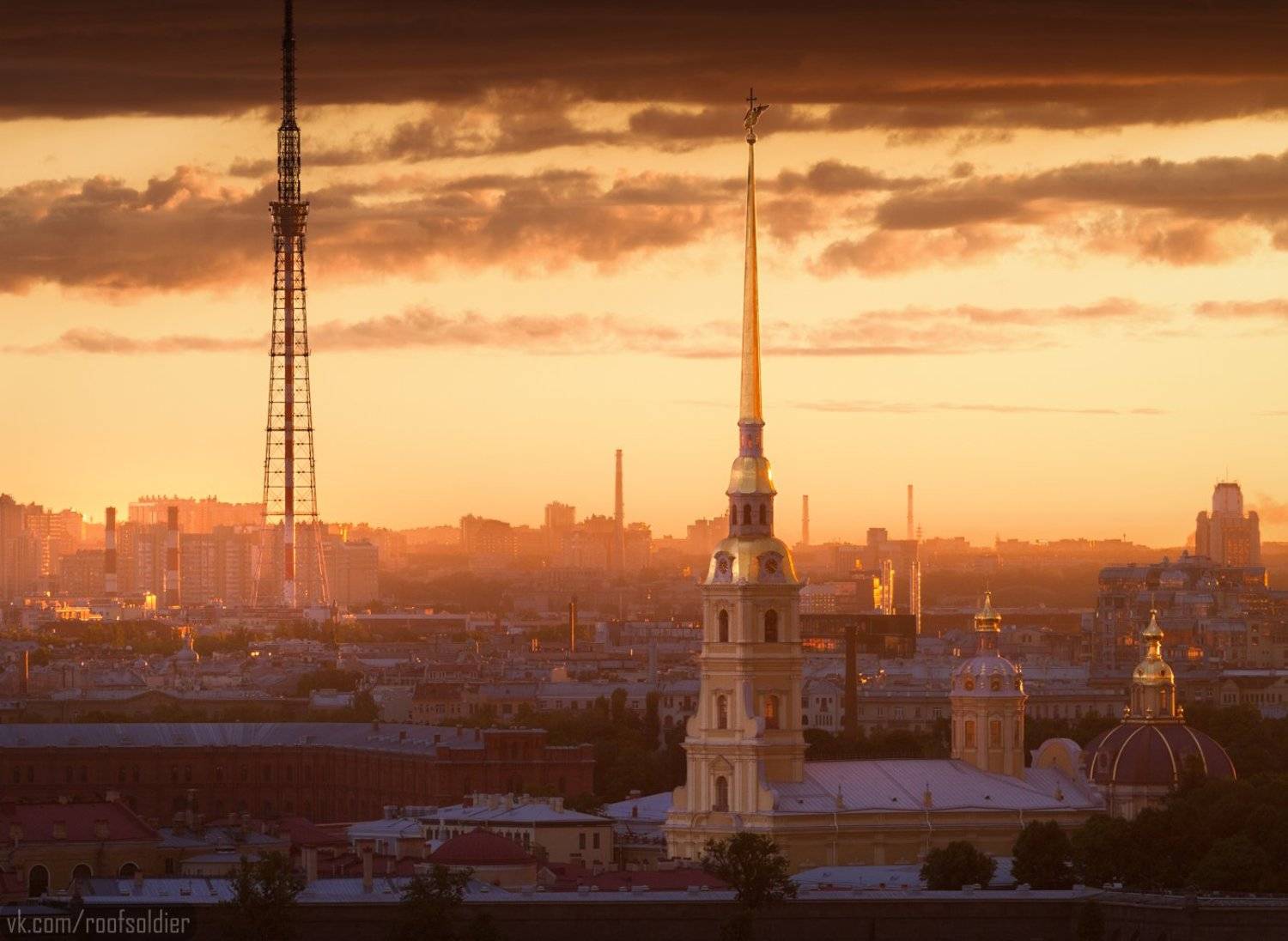 Петербург, Питер, Санкт-Петербург, архитектура, рассвет, крыша, шпиль, церковь, город, Голубев Алексей