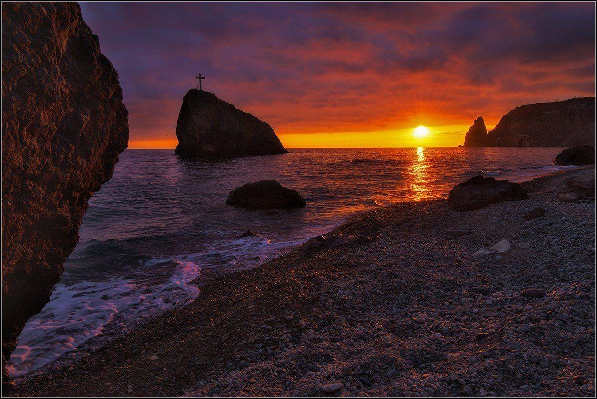 крым, севастополь, яшмовый пляж, вечер, АНАТОЛИЙ ДОВЫДЕНКО