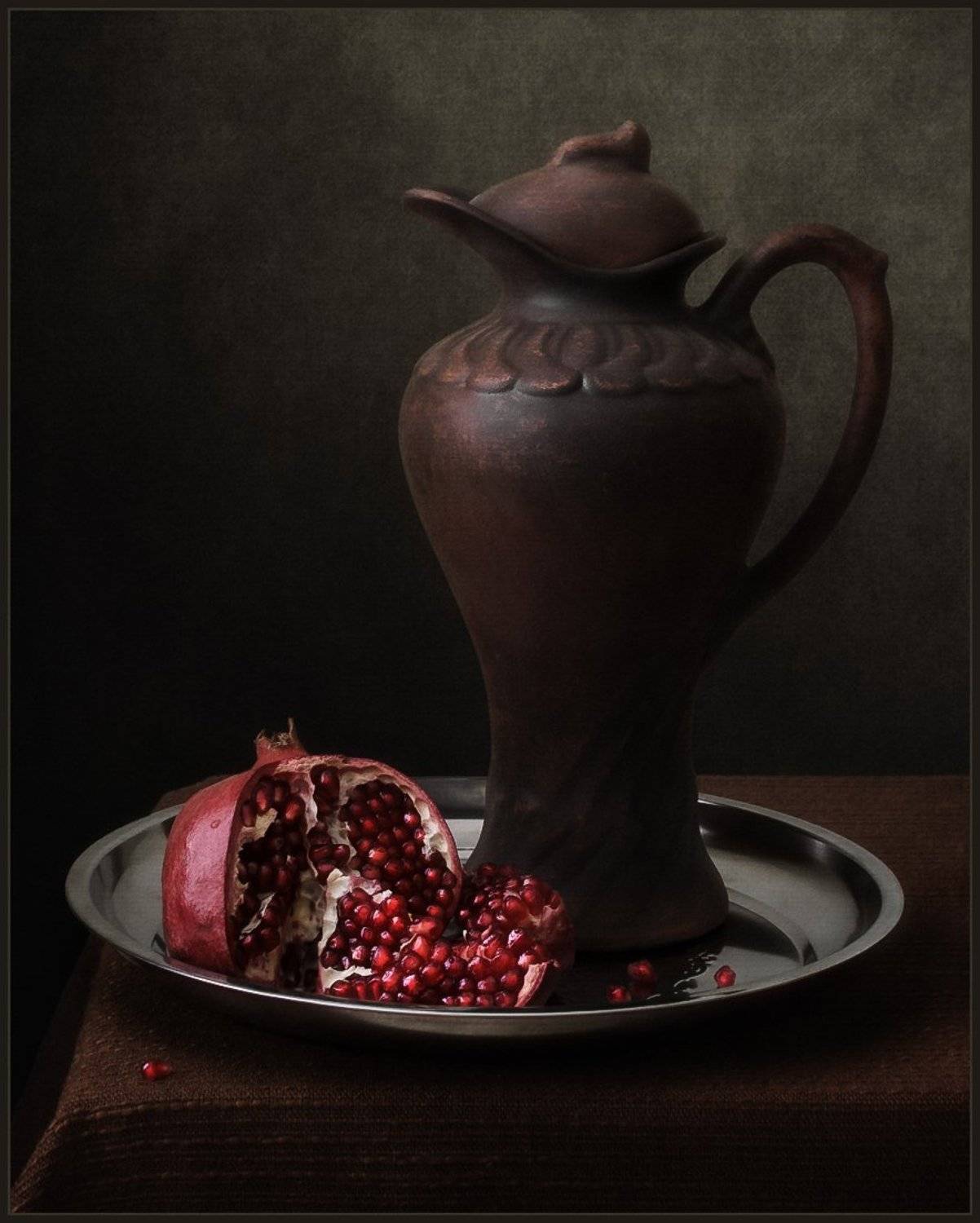 гранат, кувшин, натюрморт, Андрей Угренинов