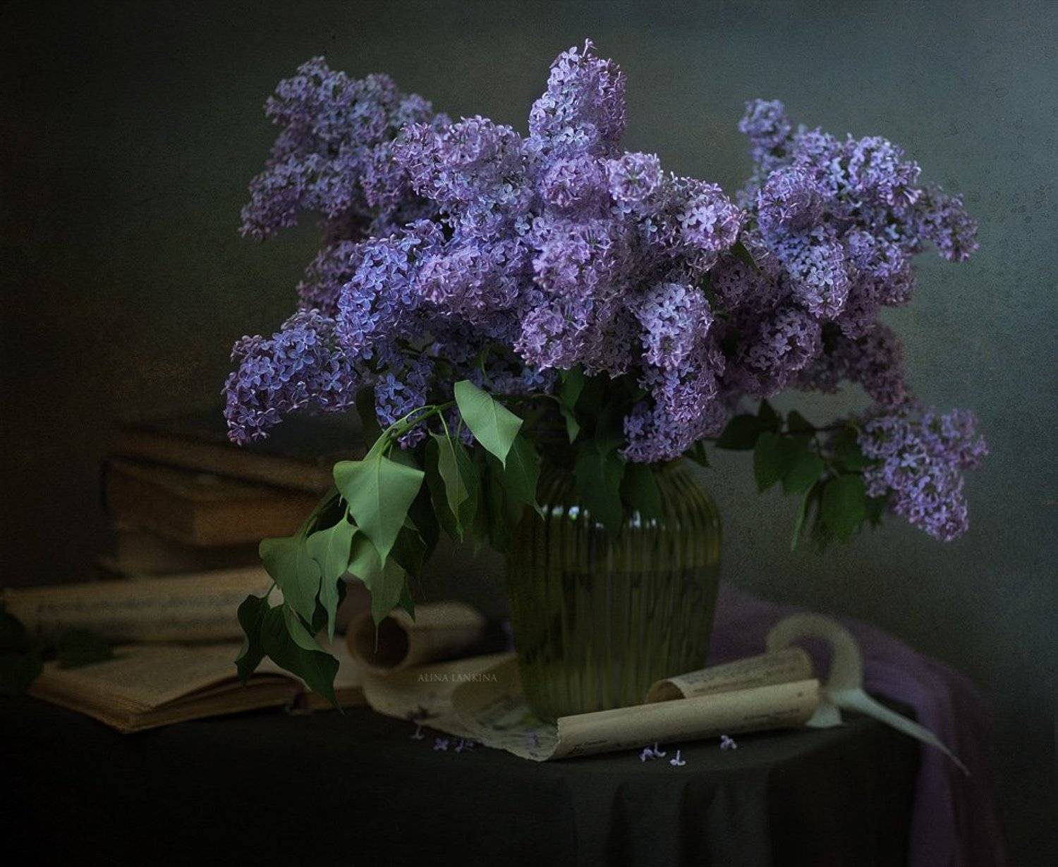 сирень, натюрморт, весна, май, книга, свет, вечер, настроение, алина ланкина, цветы, ваза, букет, Алина Ланкина