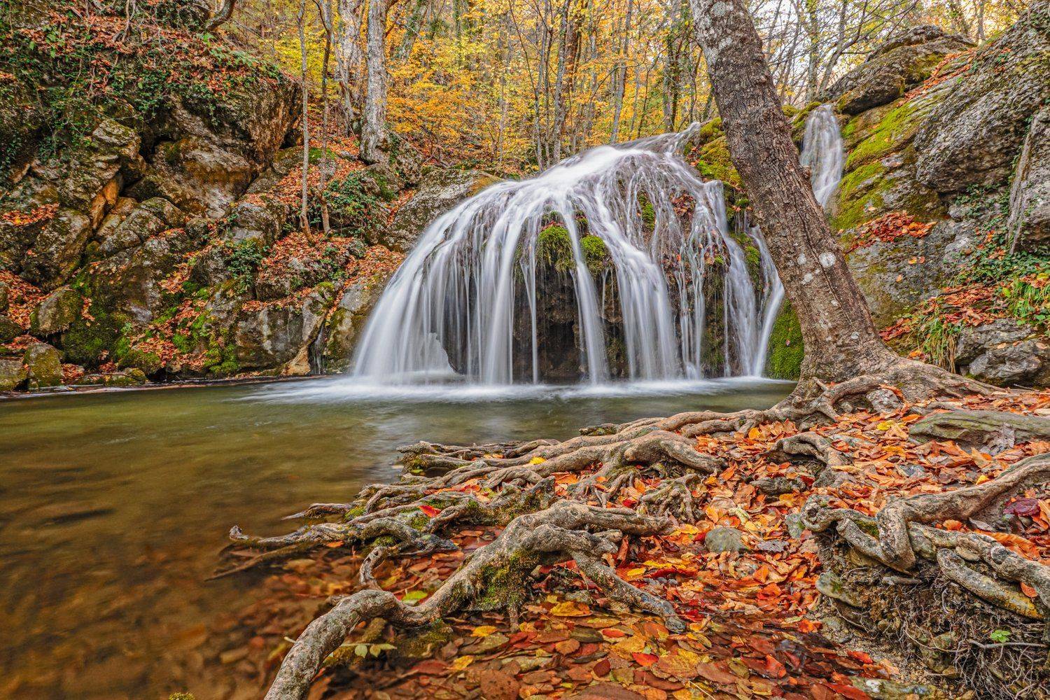Крым, Россия, осень, горы, водопад, лес, природа, пейзаж , Лариса Николаевна Дука