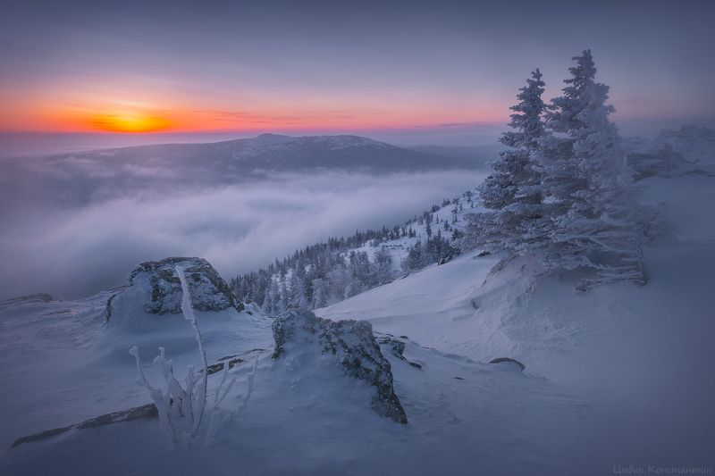 Таганай, Урал Рассвет на Дальнем Таганае фото превью