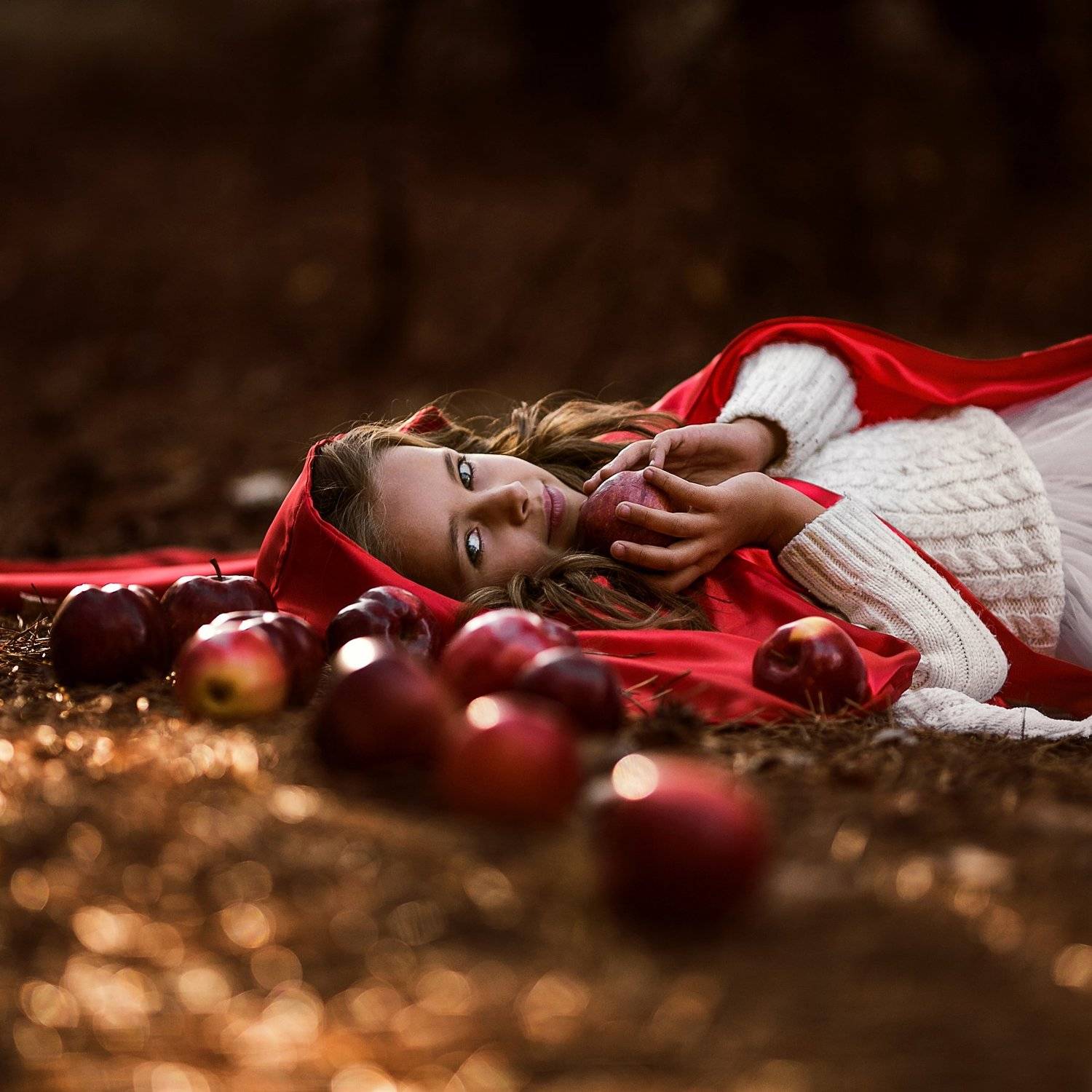 свет, лес, портрет, ребенок, яблоко, Щепин Сергей