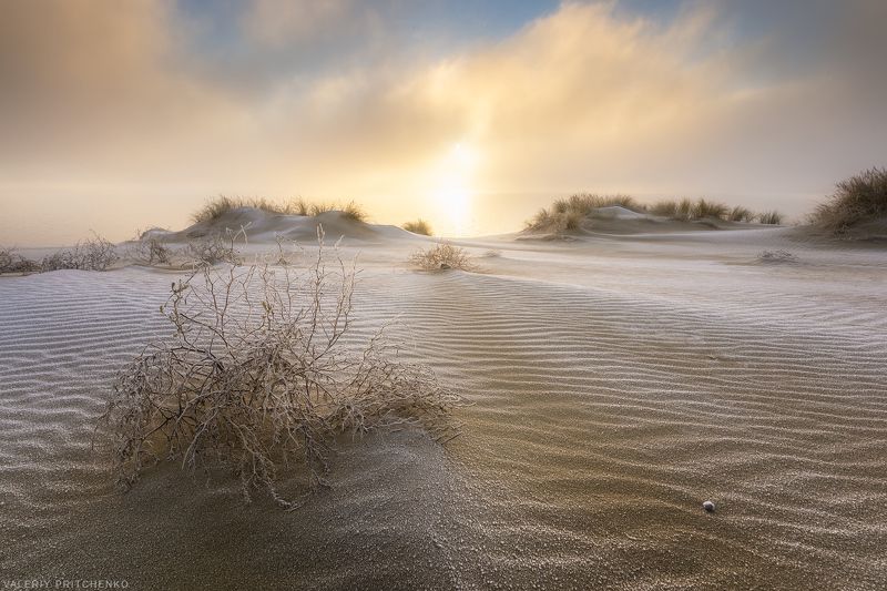 landscape, nature, sunrise, пейзаж, природа Туман отступает. фото превью