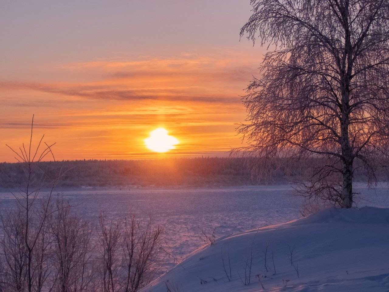 печора,солнце,зима, Игорь Подобаев