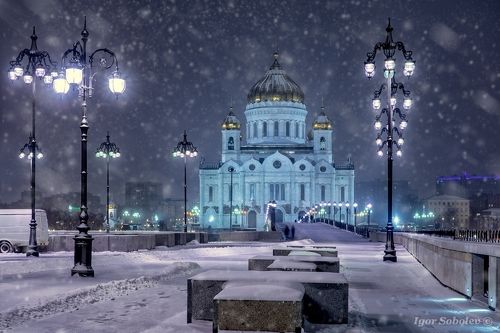 Снегопад в Москве