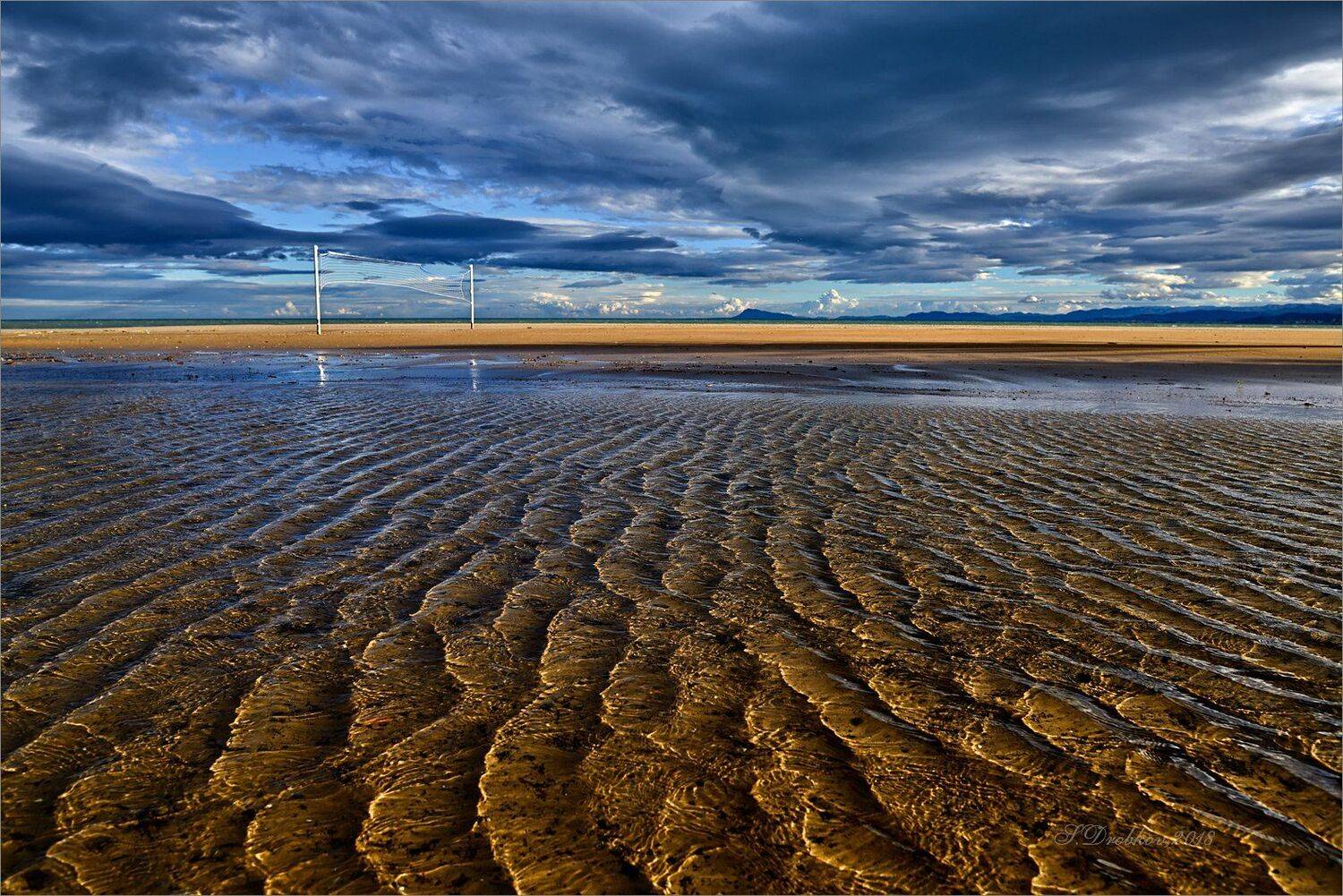 горы, закат, зима, облака, небо,пейзаж, пляж, Sergey Drobkov