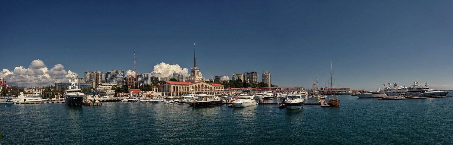 сочи, морской порт, город, море, яхты, Сергей Найбич