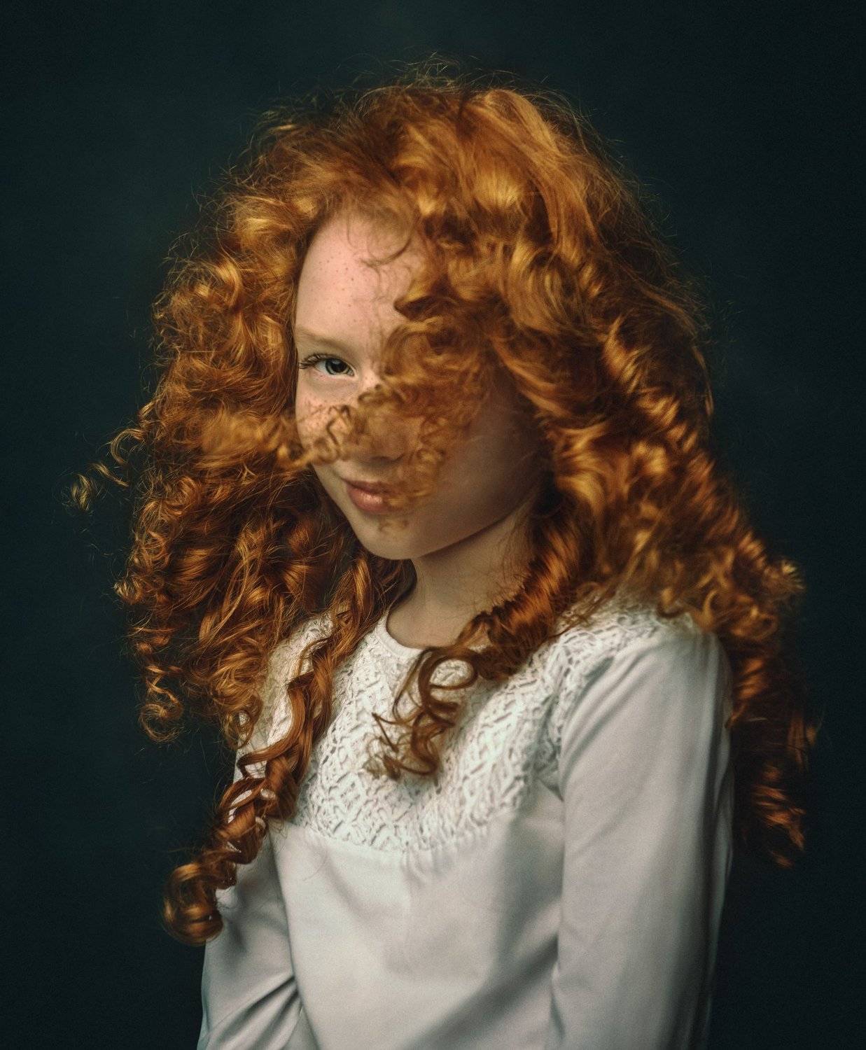 портрет, ребенок, рыженькая, конопушки, рыжие волосы, рембрандт, портрет рыженькой девочки, Пилипчук Константин