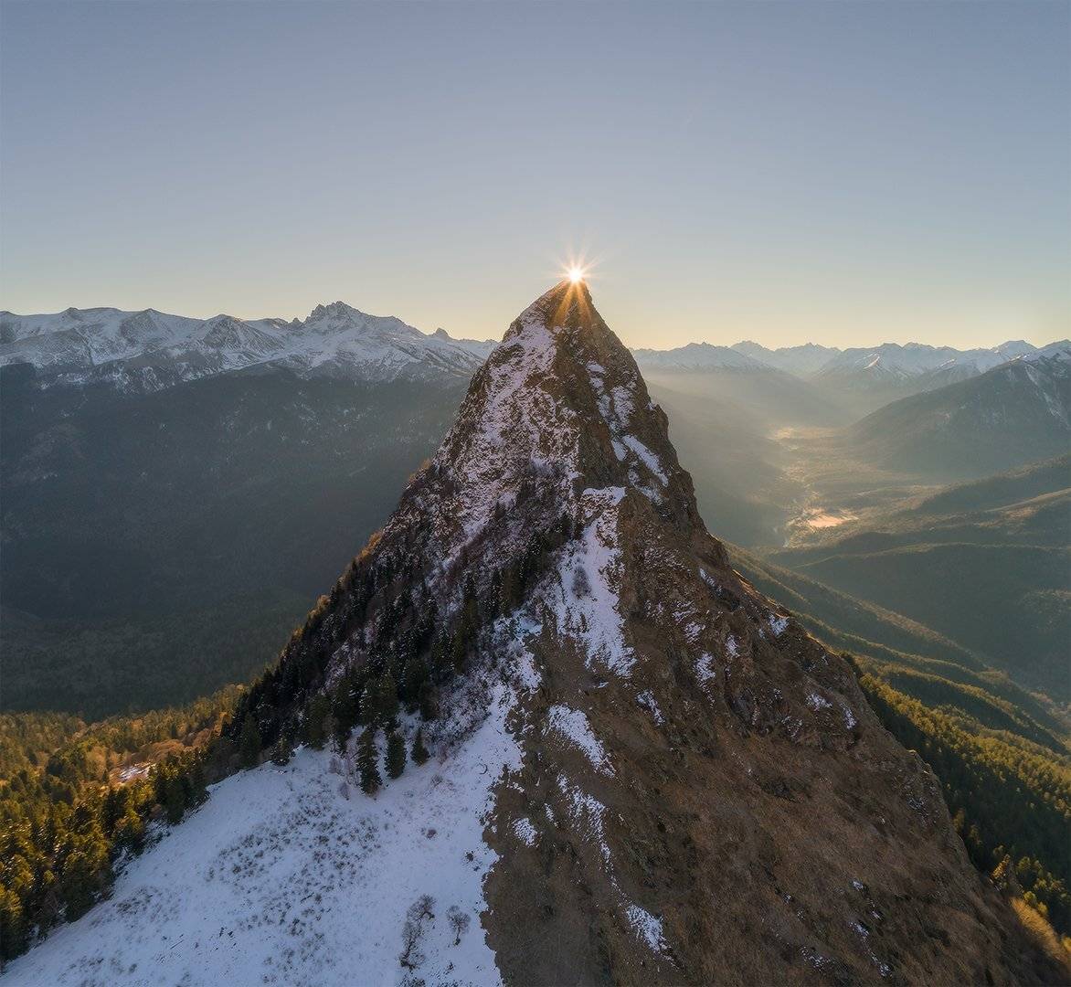 западный кавказ пик закан рассвет ноябрь, Николай Мысливцев