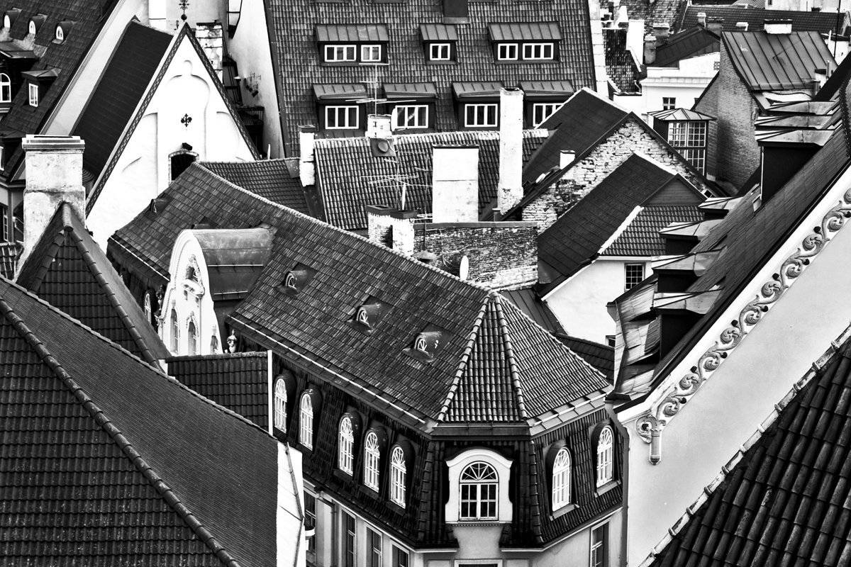 город, крыши, чб, таллин, апатиты, Николай Смоляк