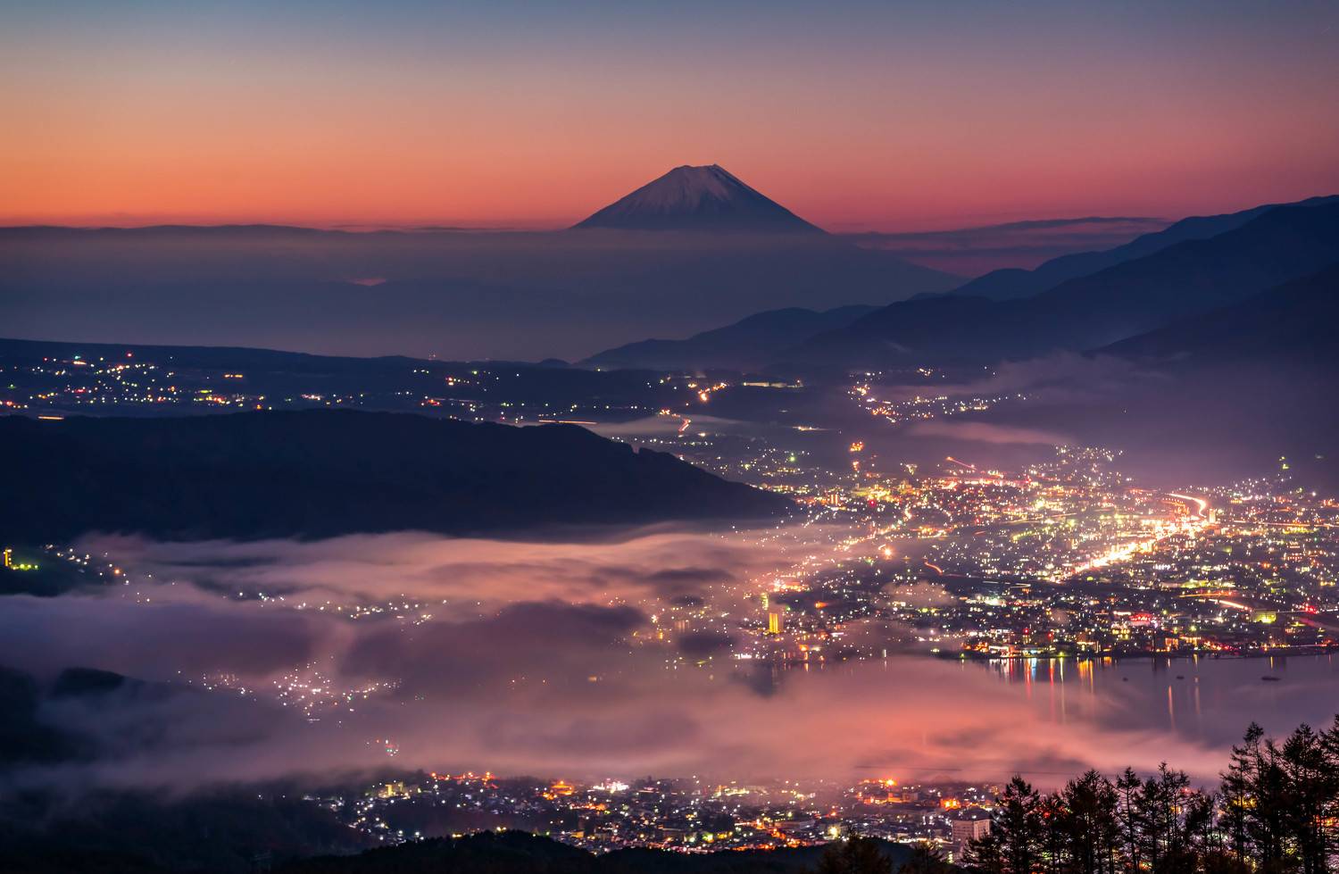 long exposure mountain nature landscape  cityscape lake japan lights, Hasan Jakaria