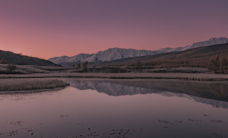 джангысколь, осень, горный алтай, северо-чуйский хребет,  ештыкель Рассвет над Джангысколем. фото превью