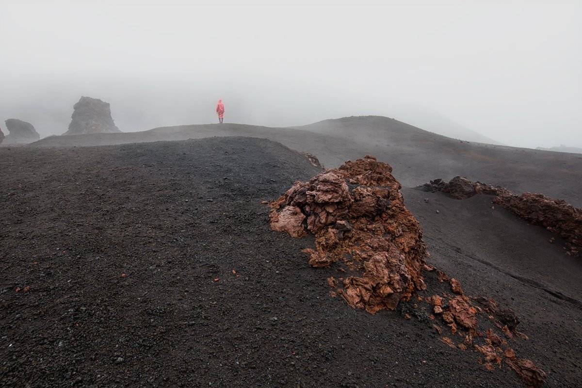 камчатка,россия,вулкан,лава,пейзаж,туман,природа,путешественник, Elena Pakhalyuk