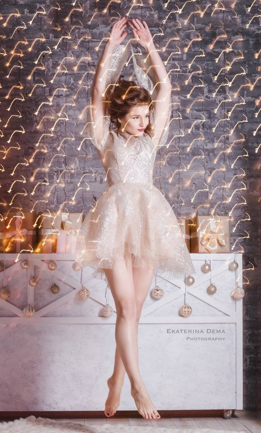 portrait, newyear, eyes, girl, woman, beauty, lights, holiday , Ekaterina Dema