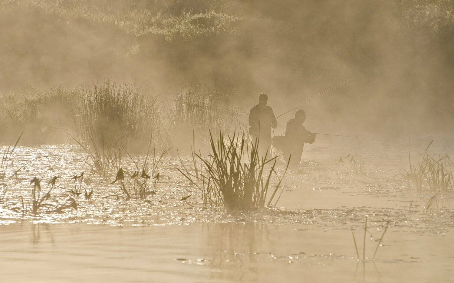 рыбаки, рыбалка, река, упа, якшино, лето, утро, Михаил Агеев