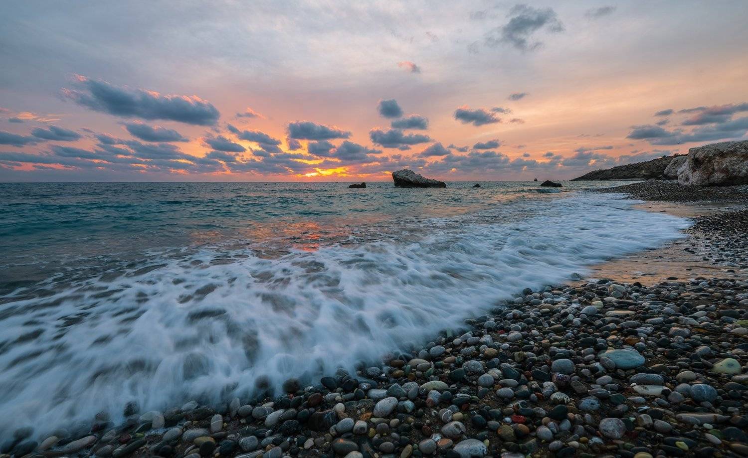 средиземное море кипр ноябрь закат, Николай Мысливцев