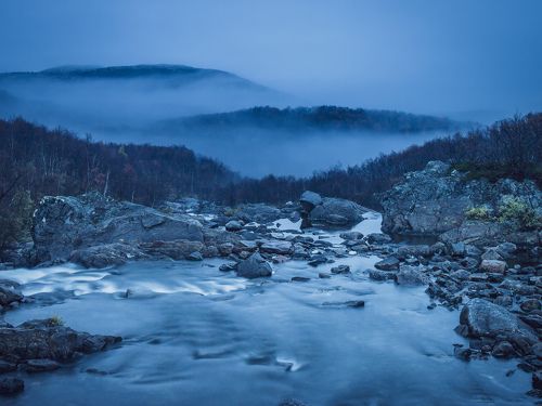 Mountain river on Kola peninsula