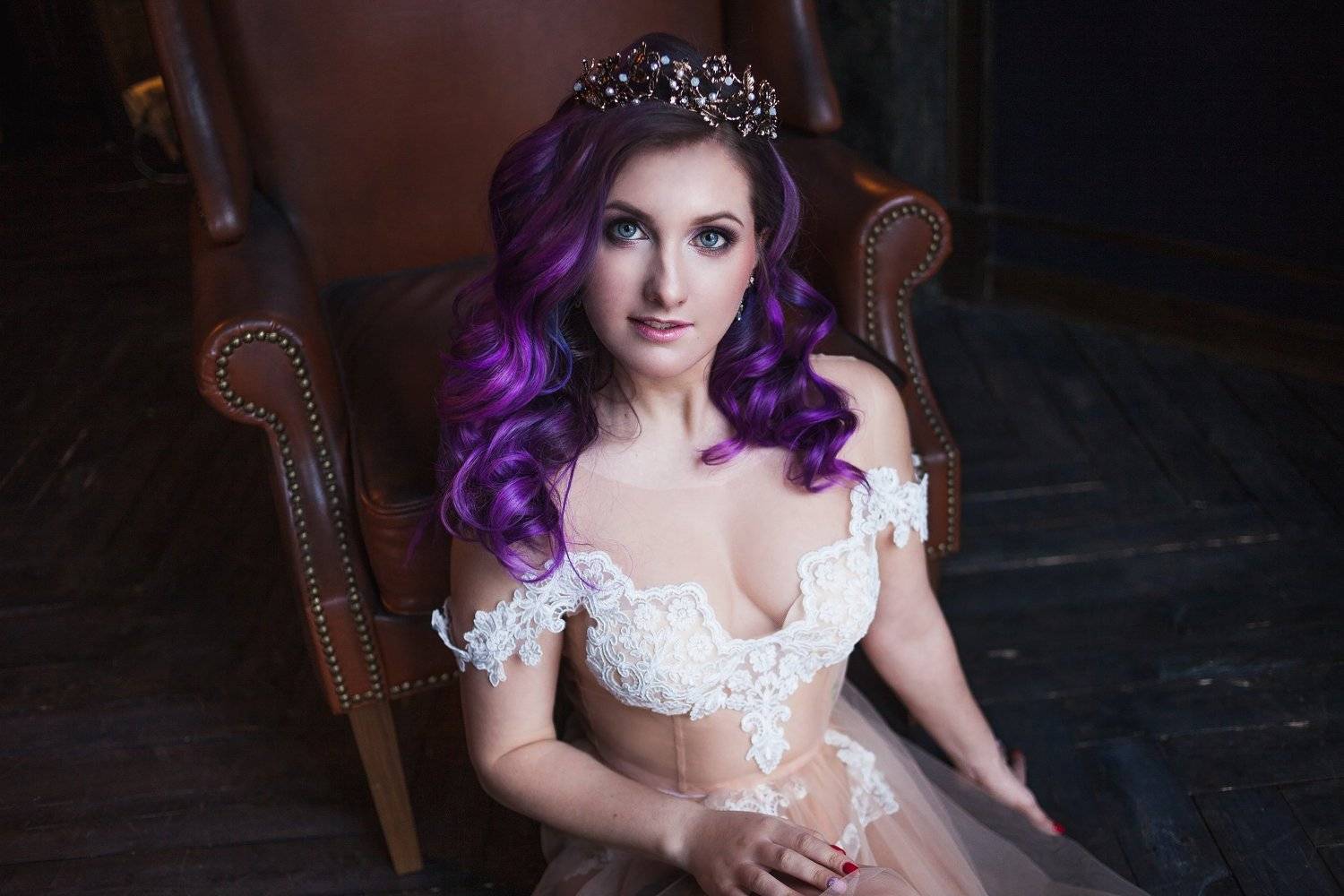 будуарная фотосессия, пеньюар, будуар, утро невесты, цветные волосы, я ркий образ, Светлана Сова-Климкина