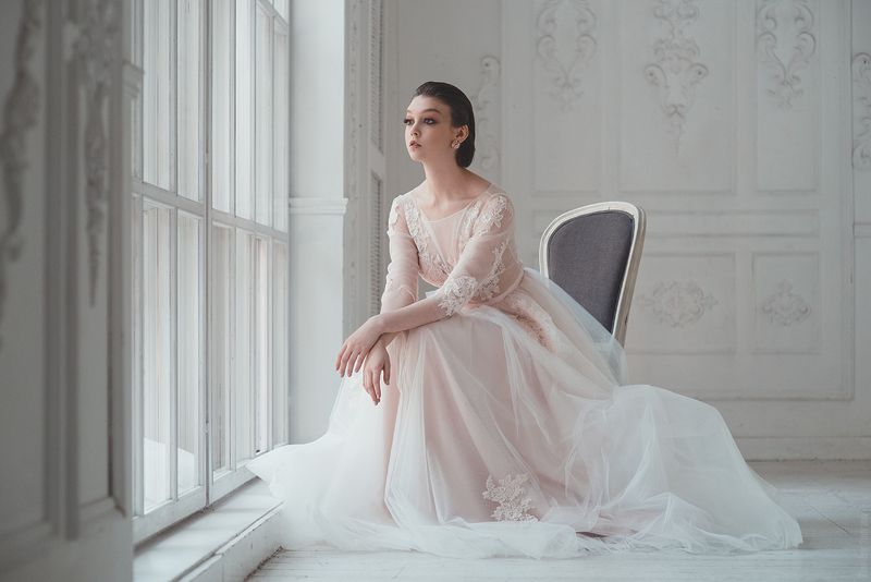 девушка, невеста, окно, зал, bride, милая, cute Olaphoto preview