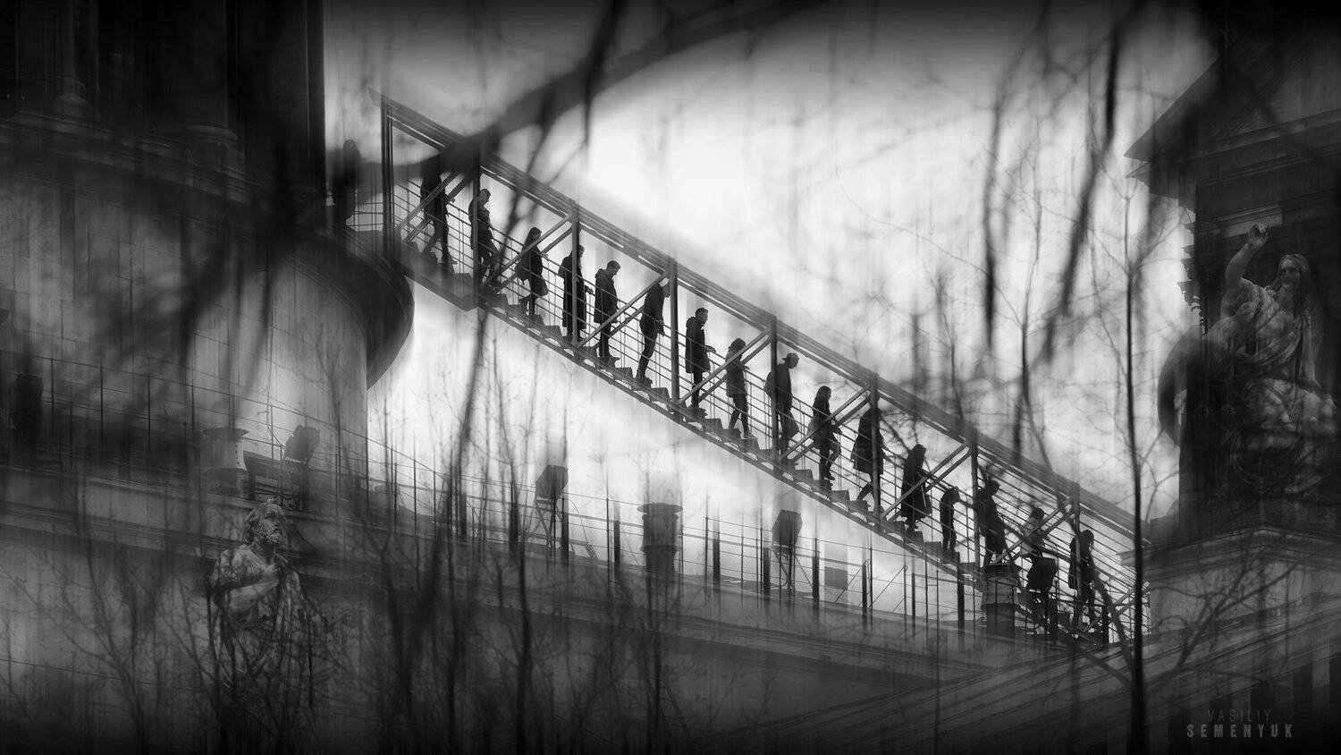 питер, иссакиевский собор, экскурсанты, ч/б, город, saint petersburg, b/w, people, culture., Семенюк Василий