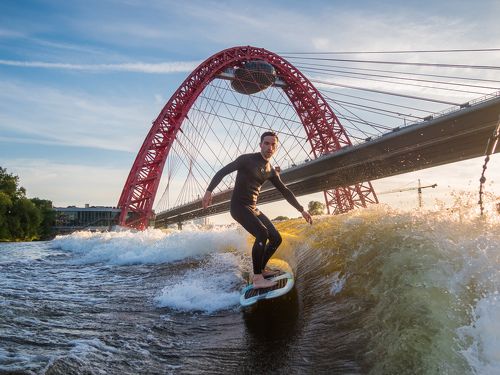Wakesurfing in Moscow