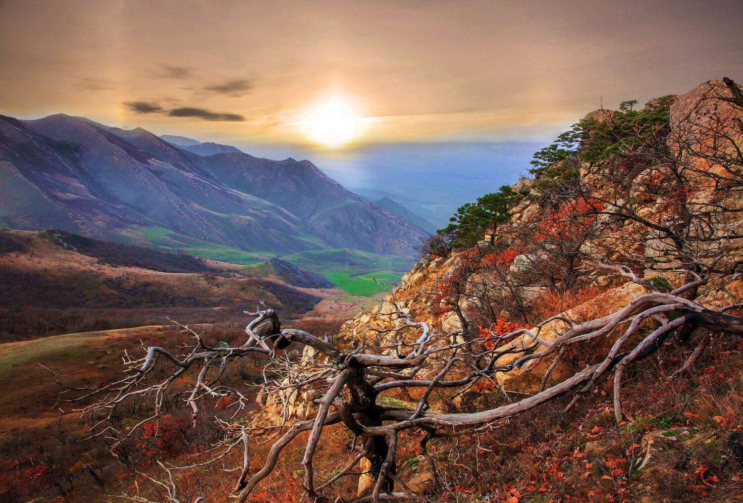 горы,осень,природа,солнце,гало, Marat Magov