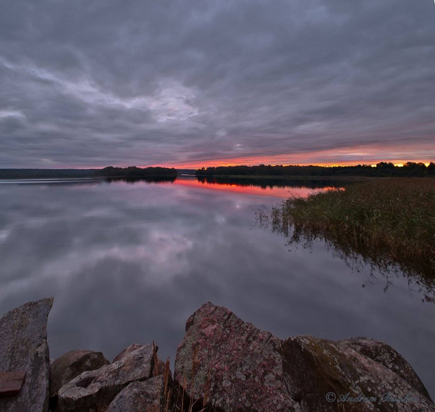 небо, закат, отражения, Андрей Ражев