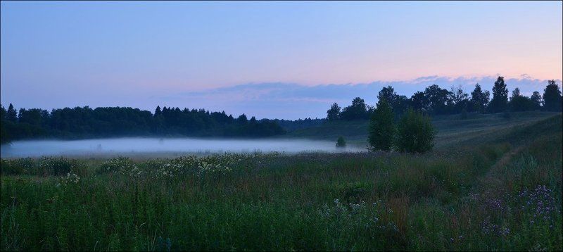вечер, сумерки, туман, радонеж Сумерки в Радонеже фото превью