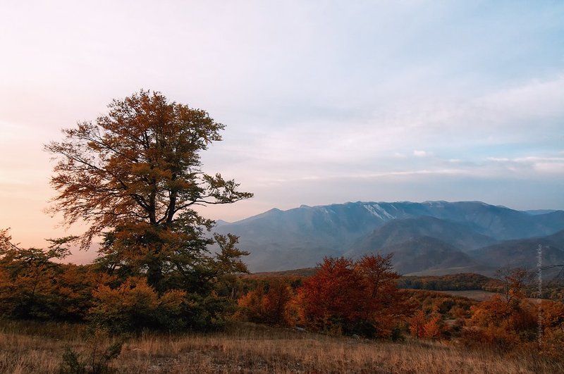 рассвет, осень, крымские горы осенний рассвет фото превью