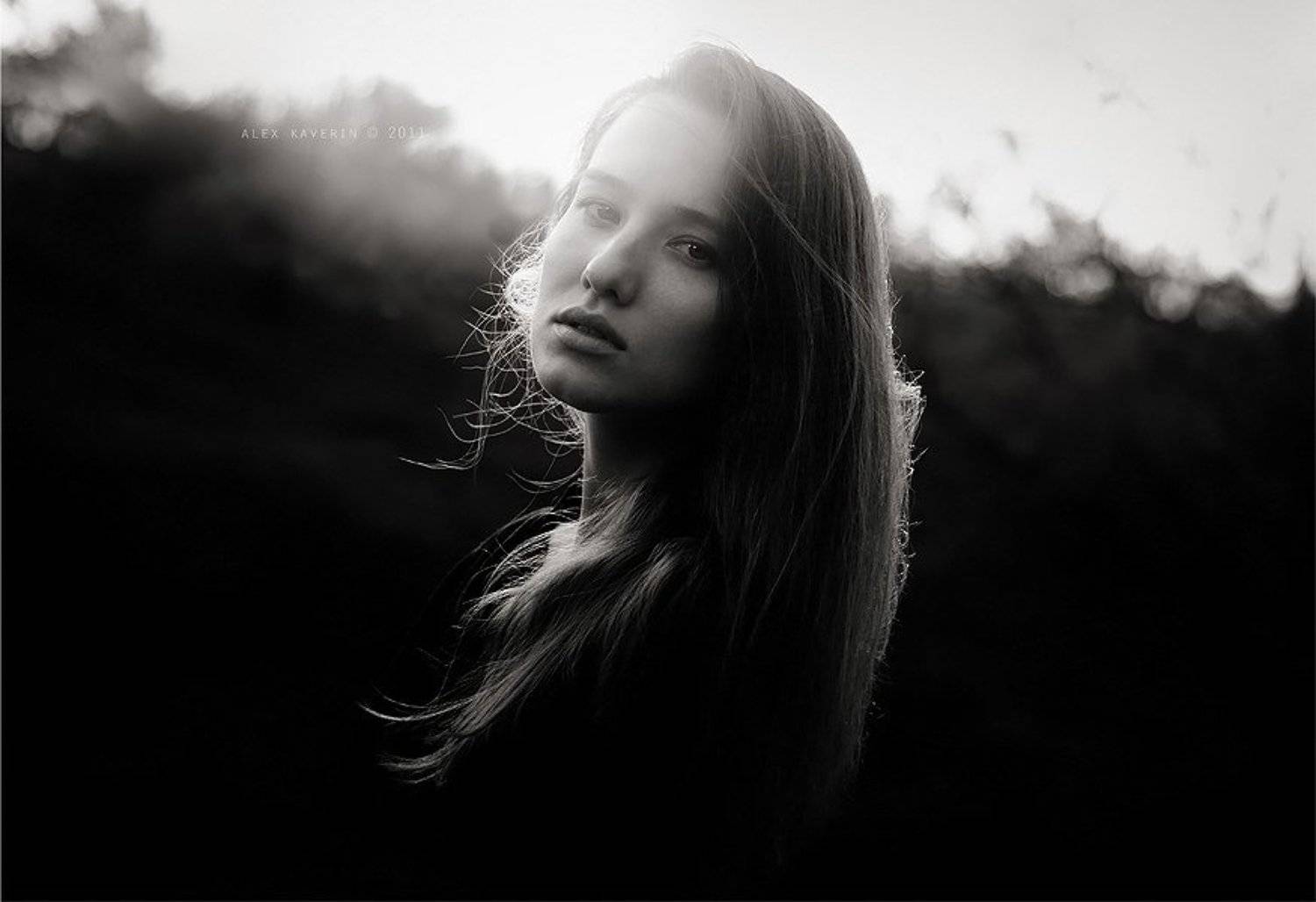 черно белое, портрет, взгляд, девушка, Александр