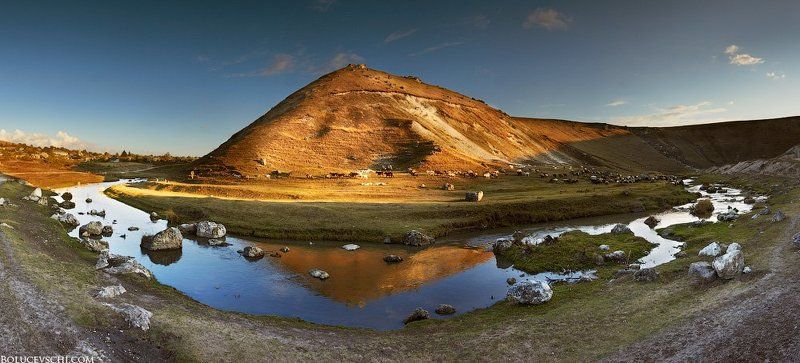 природа, , молдова Молдавские холмы на закате фото превью