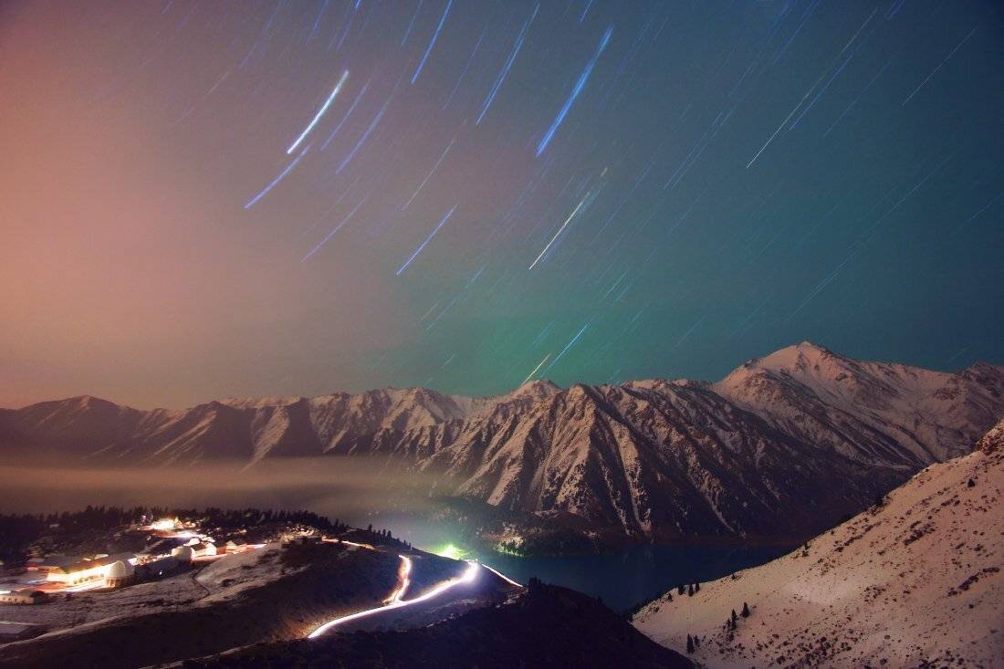 большое, алматинское, озеро, бао, осень, ночь, звезды, Ольга Кулакова