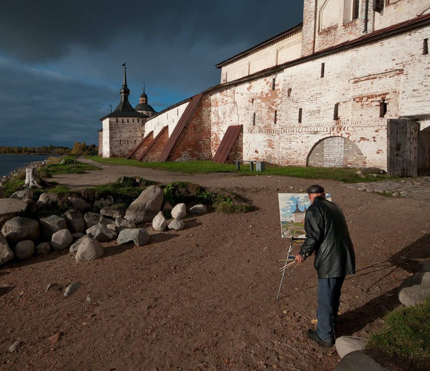художник, рисовать, башни, кириллов, монастырь, Екатерина (PhotoJourneys.ru) Васягина