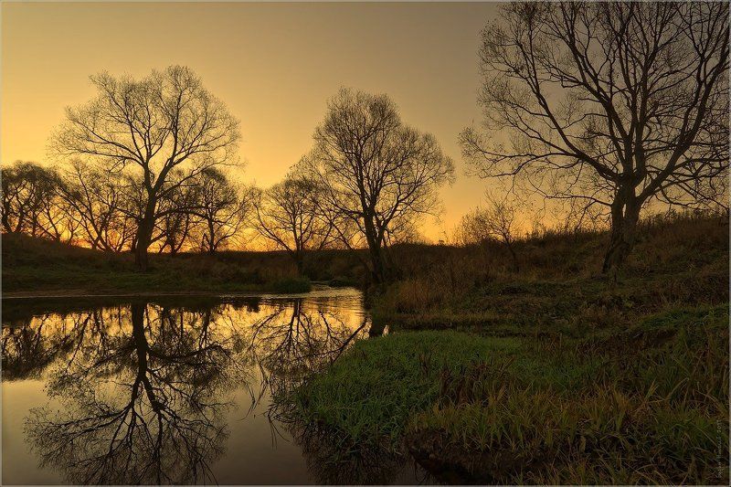 вечер, речка, тулица, вода Вечерняя Тулица фото превью