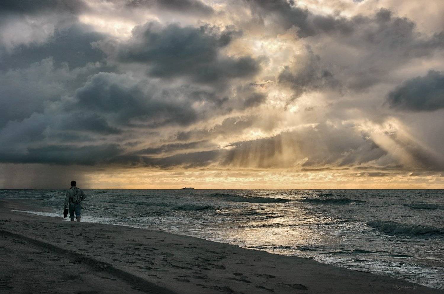 море, осень, октябрь, небо, свет, балтика, балтийск, Олег Иванов