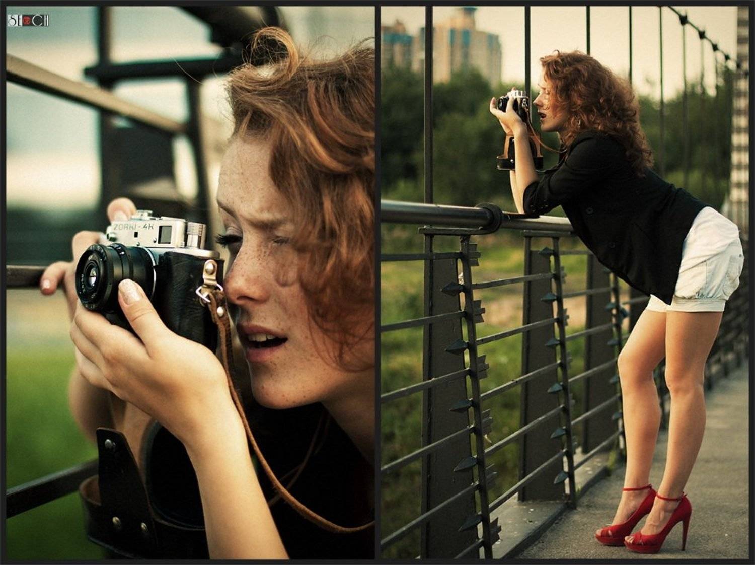 улица, лето, девушка, фотограф, зоркий, Серш Сергей