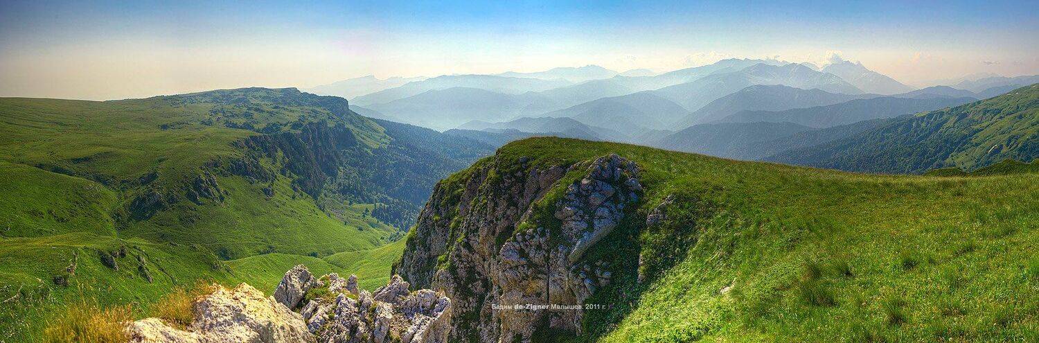 оштен, кавказ, паннорама, горы, скалы,, Вадим de-Zigner